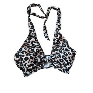 Leopard Print Halter Bralette